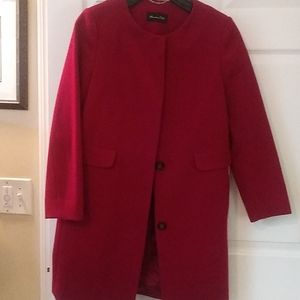 COPY - Massimo Dutti red wool coat